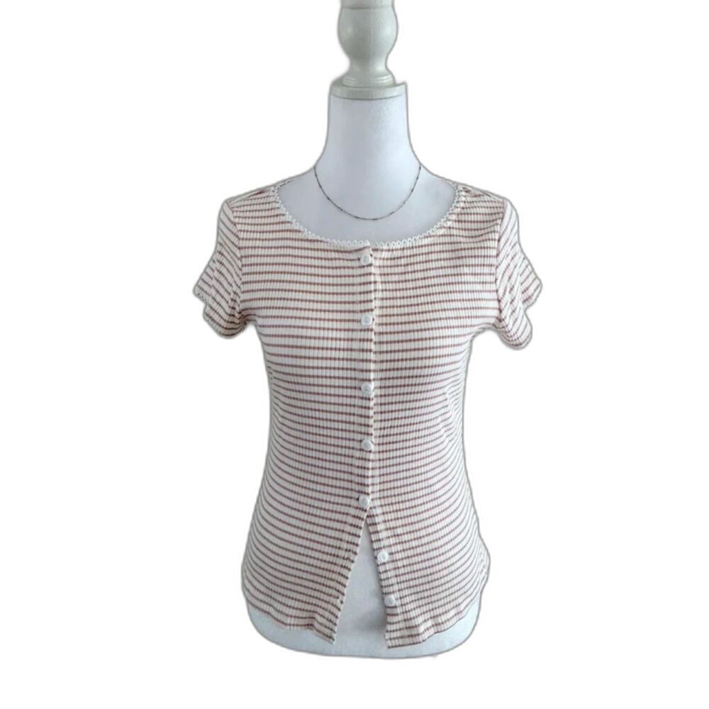 Womens Short Sleeve Cardigan Fitted Button Down Shirts Y2k Going Out Tops